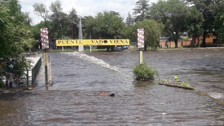 Creciente del Río Santa Rosa en Córdoba.