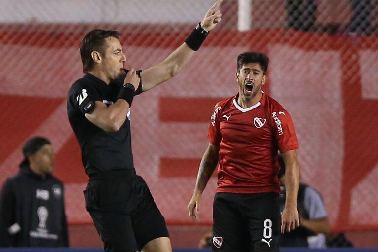 Pablo Pérez en Independiente (EFE/Juan Ignacio Roncoroni)