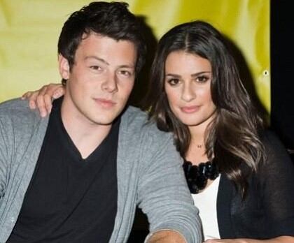 Lea Michele junto a su ex pareja Cory Monteith. (web)