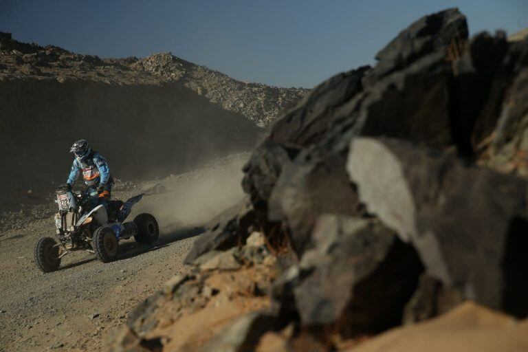 El cordobés de Unquillo debió desertar en dos intentos anteriores en el Dakar por problemas mecánicos. En la imagen, durante esta 42a edición de la gran aventura.