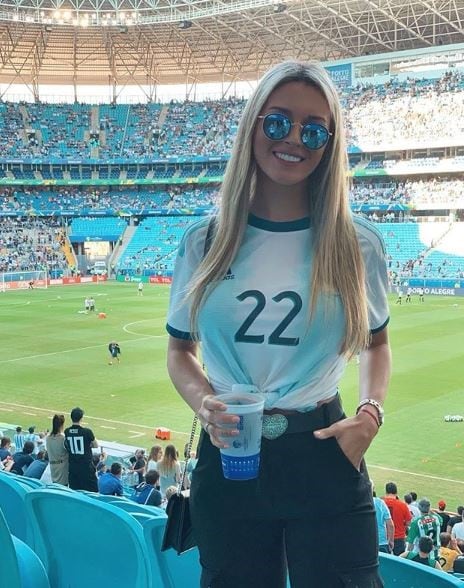 Agustina Gandolfo dijo presente en el Arena do Gremio. (Instagram/agus.gandolfo)