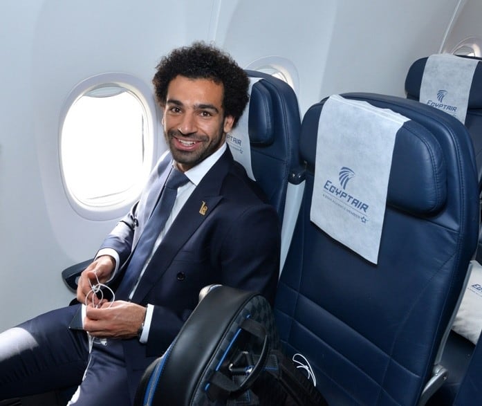 Salah viajando a Rusia