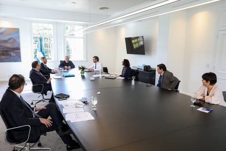 Alberto Fernández con el gabinete económico. (Foto: Presidencia)