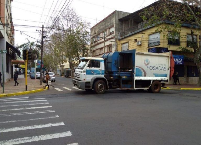 Protesta de Municipales en el centro de Posadas. (Foto: El Territorio)