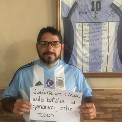 Un mensaje concreto de Pablo Chacón, "Quedate en casa, esta batalla la ganamos entre todos".