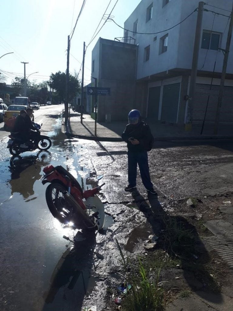 Accidente "asqueroso" en La France (Gentileza ElDoce.tv).