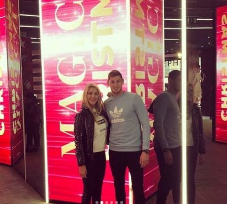 Emiliano Sala y Berenice Schkair (Instagram).