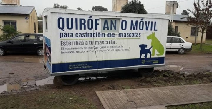 Quirofano móvil en Azul