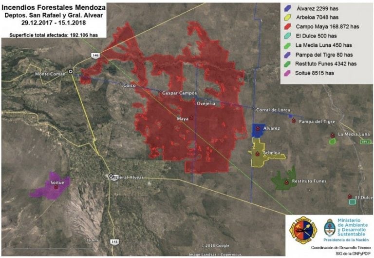 Mapa satelital.