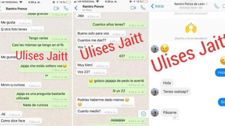 Ulises Jaitt difundió supuestos chats comprometedores de la pareja de Florencia Peña