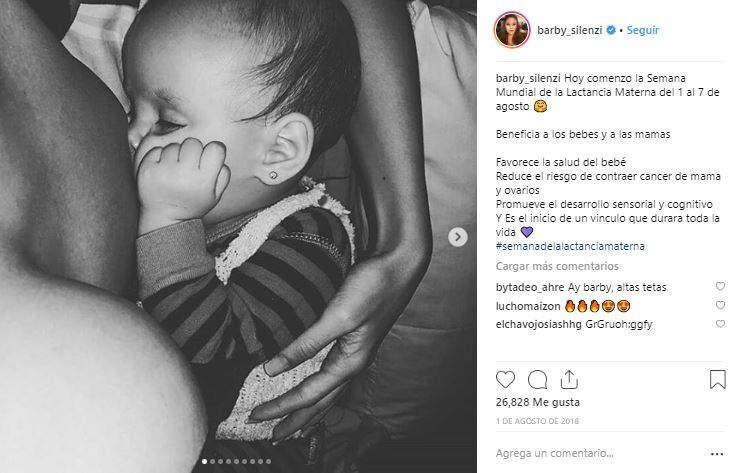 Barby Silenzi contó que todavía le da la teta a Elena y generó revuelo en las redes