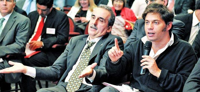 Guillermo Moreno y Axel Kicillof en la Asamblea del Grupo Clarín (Foto: Néstor Sieira)