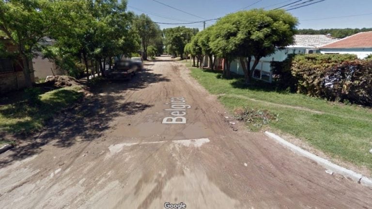 Lugar del homicidio en San Luis.