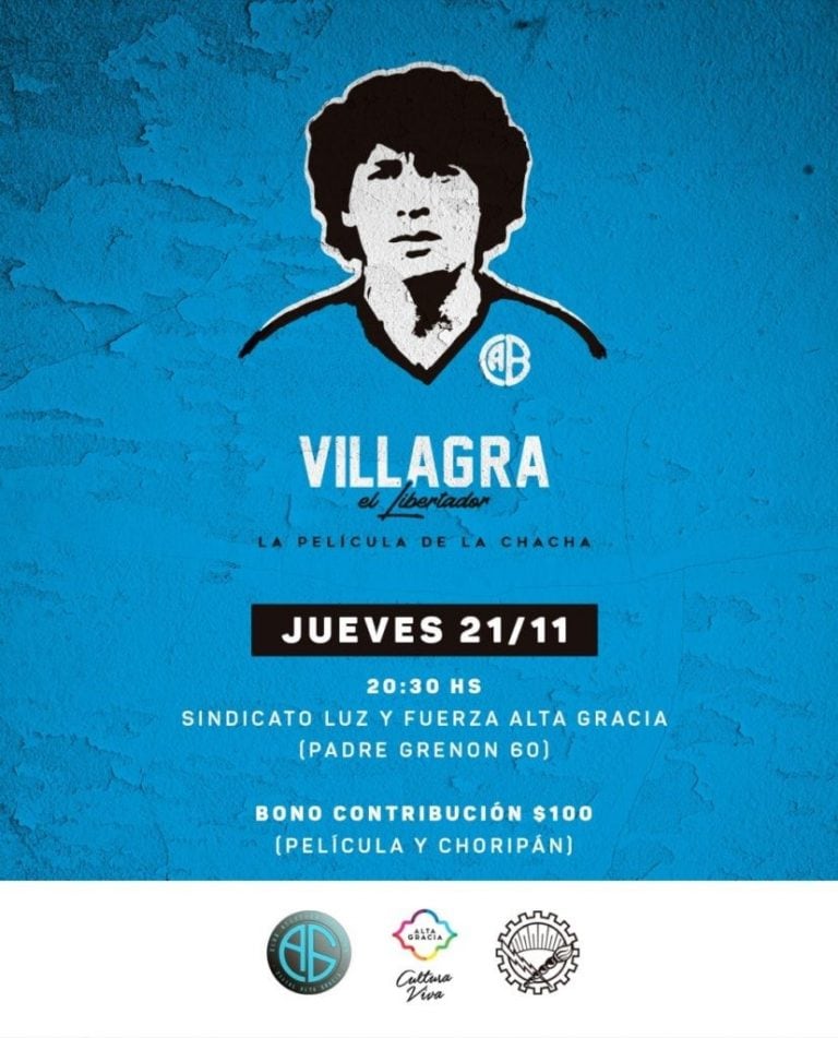 Alta Gracia: se proyectará la pelicula "Villagra, El Libertador".