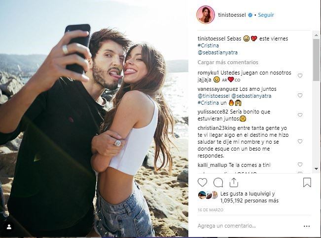 Las publicaciones de Tini Stoessel junto a Sebastián Yatra que despertaron rumores de romance