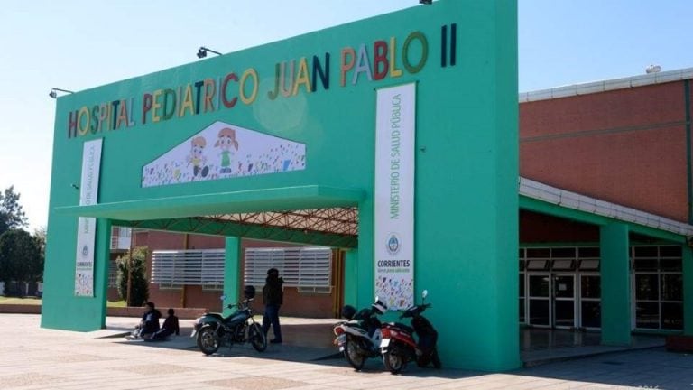 Hospital Pediátrico Juan Pablo II donde fue trasladado un bebé de cuatro meses.