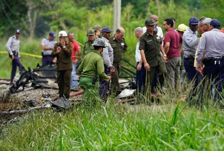 Accidente aéreo en Cuba. Foto: AP.