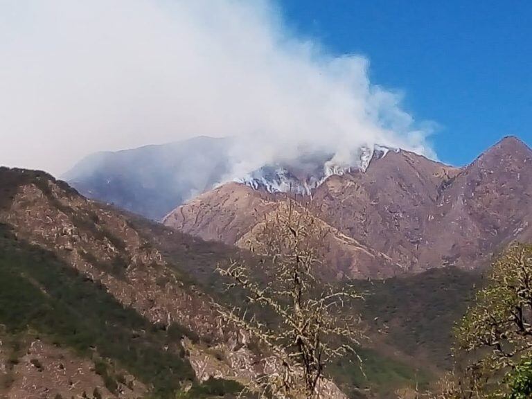 Los cerros de Orán arden hace tres semanas. (Radio Güemes)