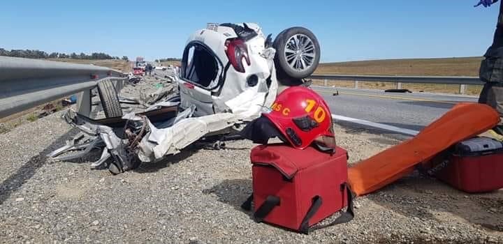 Fallecieron dos personas en un fatal accidente en la Ruta Nacional N° 3