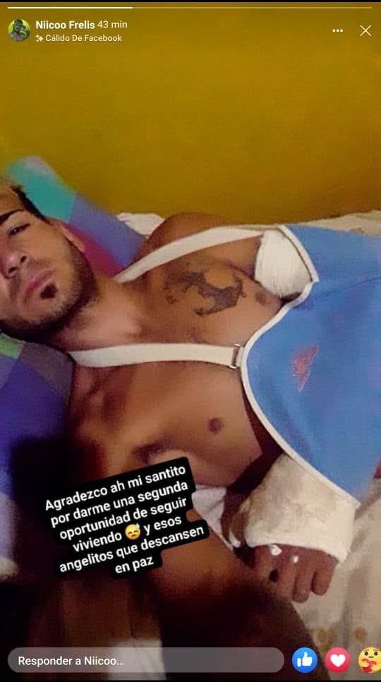 Herido en accidente de moto ( foto: captura instagram)