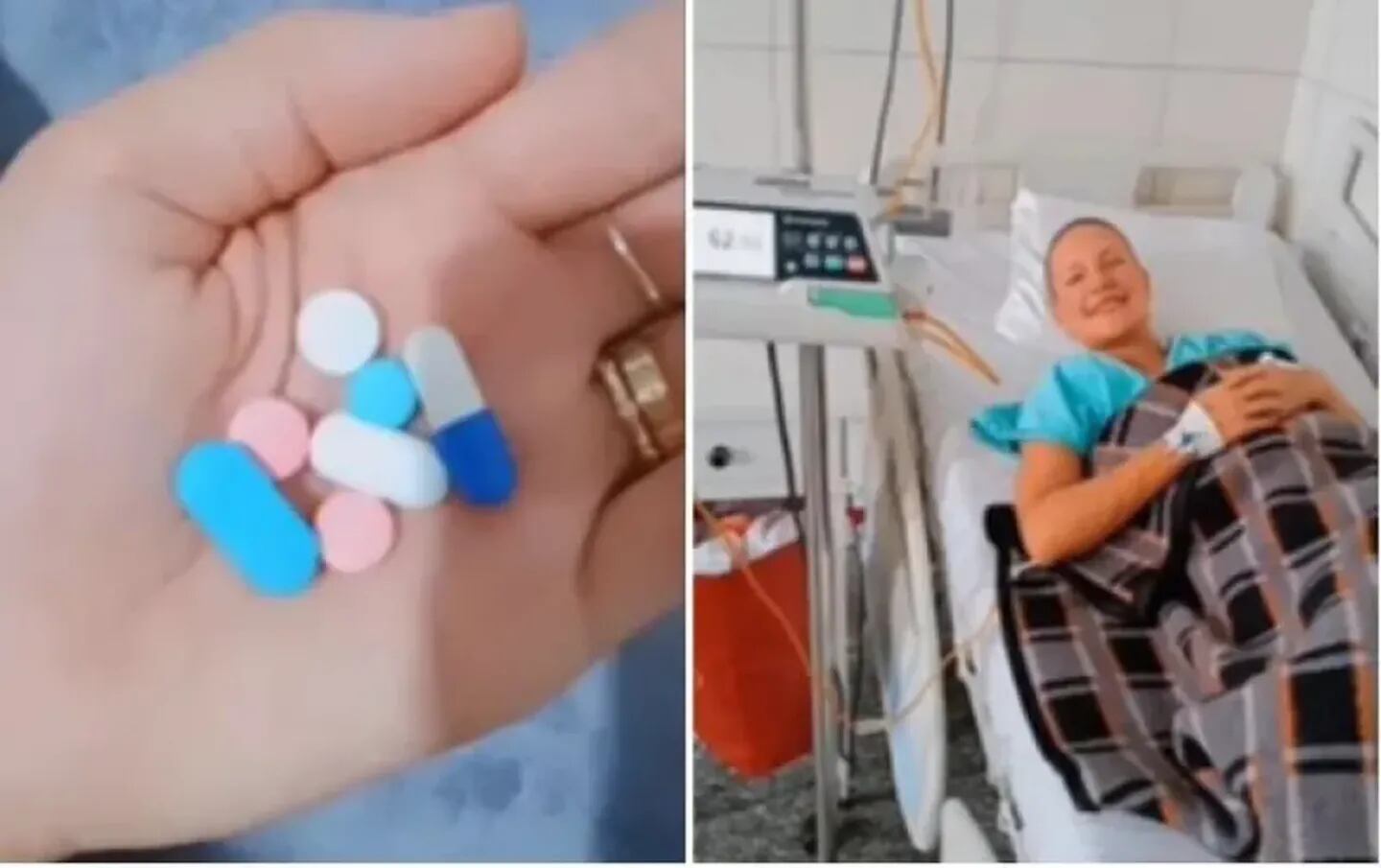 Sus amigos pudieron ver imágenes de ella tomando pastillas y hasta internada.