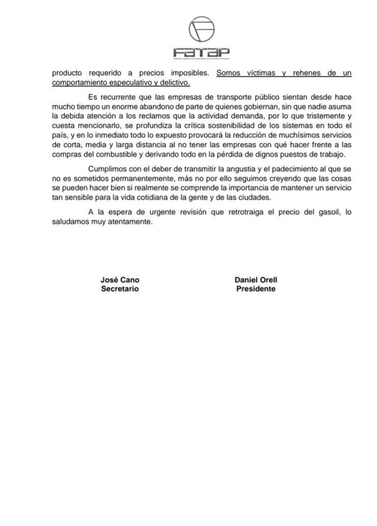 Presentación realizada a la Federación Argentina de Transportadores por Automotor de Pasajeros (FATAP).