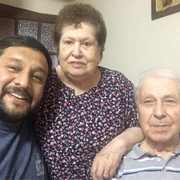 Hijo, Miriam y Claudio.