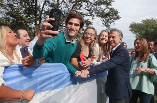 El presidente Mauricio Macri, en la inauguración del nuevo sistema de colectivos en la ciudad bonaerense de Junín. (Presidencia)