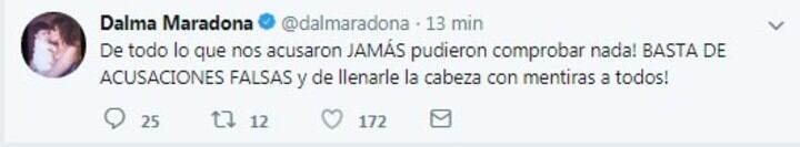 El cruce tuitero entre Dalma Maradona y Matías Morla (Fotos: Twitter)