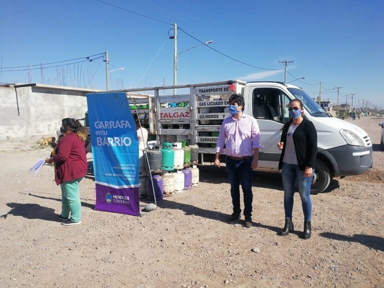 "Garrafa en tu barrio" en Mendoza.