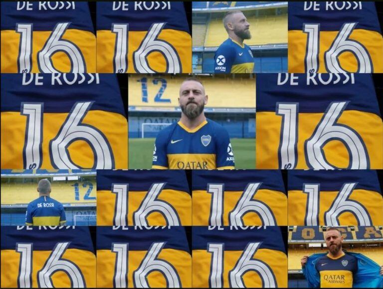 16: el número elegido por De Rossi. Montaje gentileza Olé.