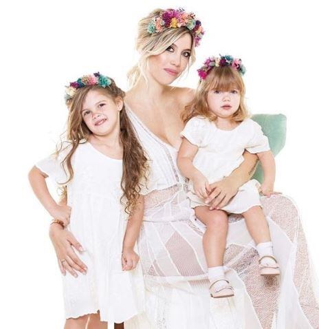 Wanda Nara junto a sus hijas Francesca e Isabella Icardi