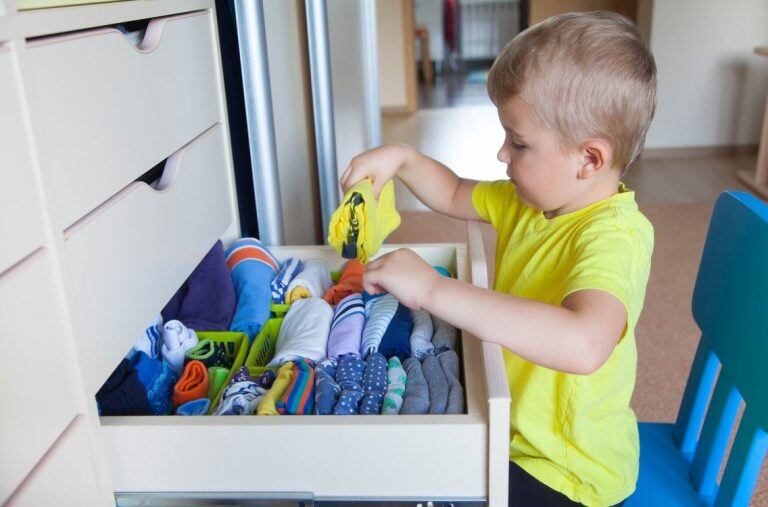 La autora propone aplicar este sistema en placards de niños y niñas.