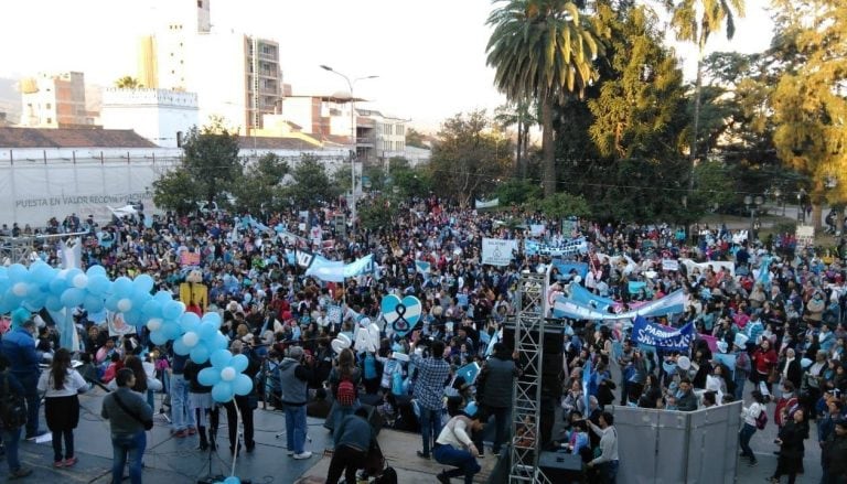 La manifestación "Pro Vida", culminó con un festival en la Iglesia Catedral