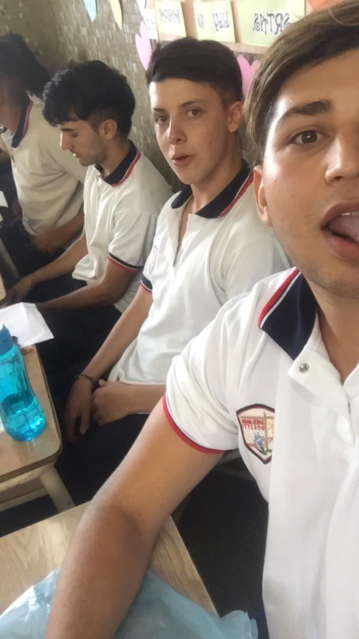 Lautaro en un día de escuela sin pandemia.