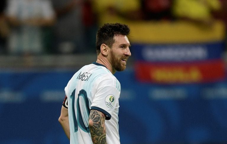 Lionel Messi durante el partido (Foto: Juan MABROMATA / AFP).