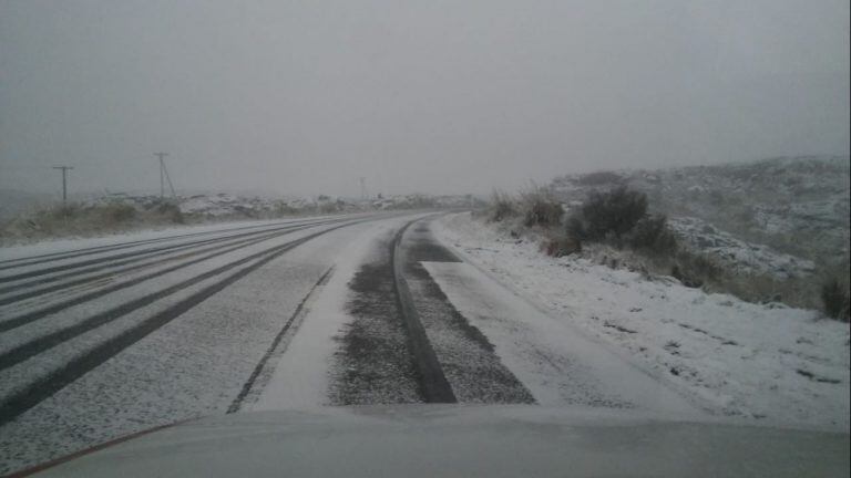 Nevada en las Altas Cumbres en Córdoba este miércoles 22 de mayo.