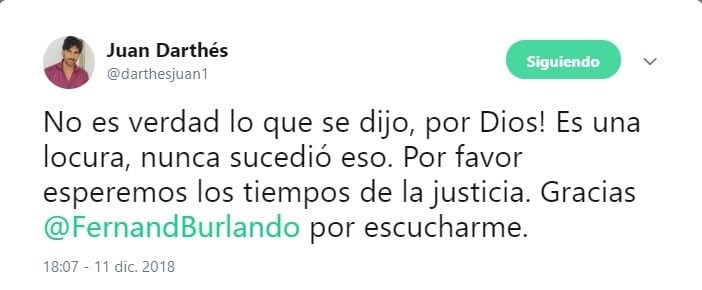 El actor denunciado salió a defenderse a través de las redes sociales