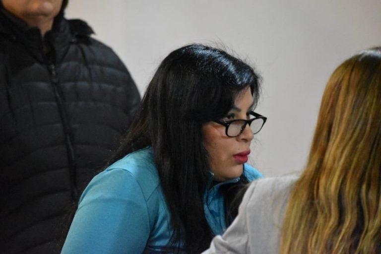 Claudia Concha Ávila acusada de haber asesinado a su pareja en un hotel de la ciudad de Ushuaia y luego querer montar una escena de "Suicidio".