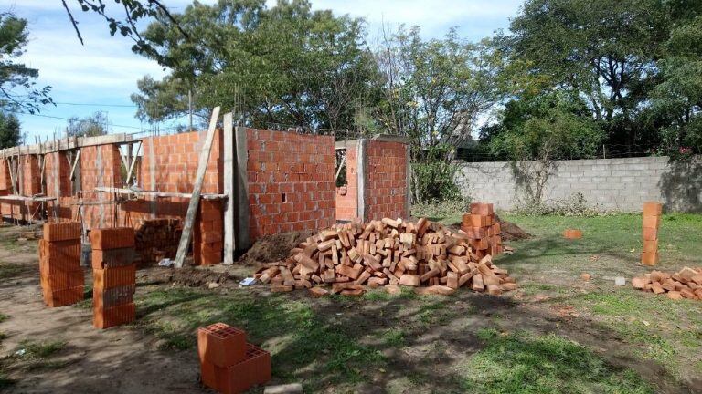 Avance de obras del nuevo centro de jubilados de Villa Parque Santa Ana.