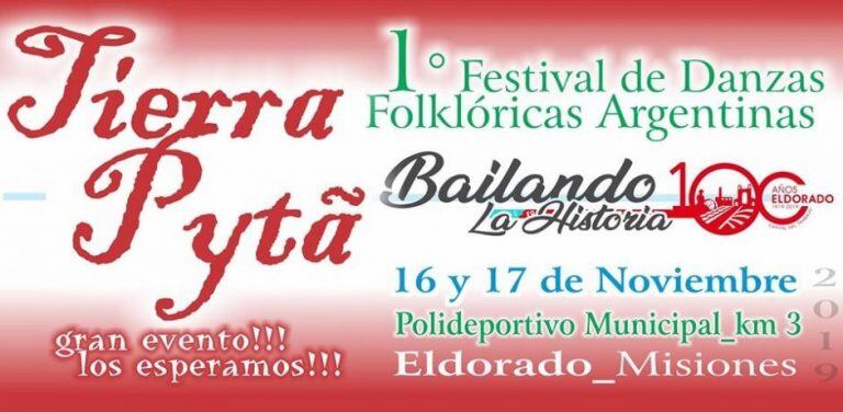 Primer Festival de Danzas Folclóricas en Eldorado.