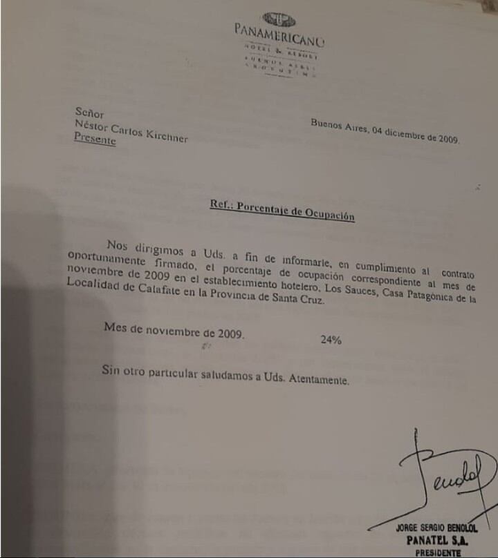 Documentos del hotel Los Sauces que Víctor Manzanares presentó ante la Justicia.