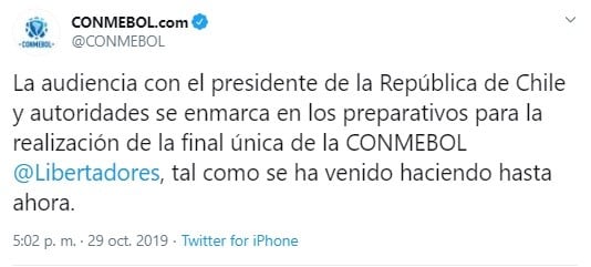 (Twitter: @CONMEBOL)