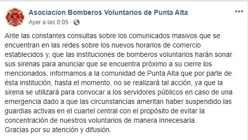 Comunicación Bomberos