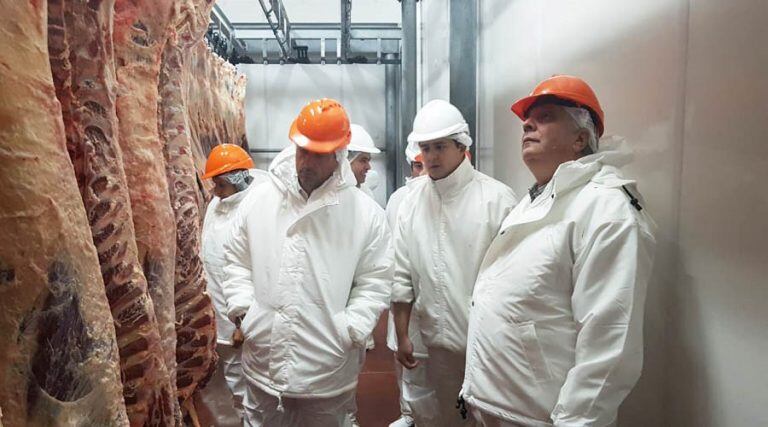 El ministro de la Producción, Ricardo Moralejo, durante la recorrida (Gobierno de La Pampa)