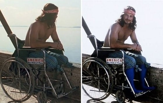 El actor Gary Sinise en la piel del Teniente Dan, su personaje en la recordada película "Forest Gump" (1994)