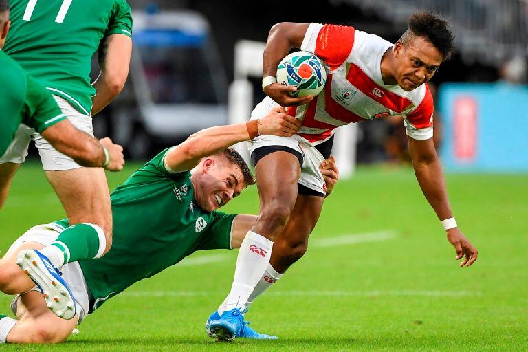 La victoria de Japón por 19-12 ante Irlanda fue lo más destacado de la segunda fecha del Grupo A (Foto: AFP).