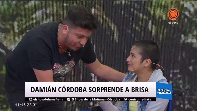 Damián Córdoba junto con Brisa en el programa El Show de la Mañana.