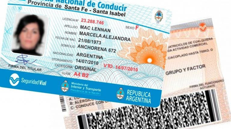 La licencia nacional de conducir se implementó en 2015. (@gobsantafe)