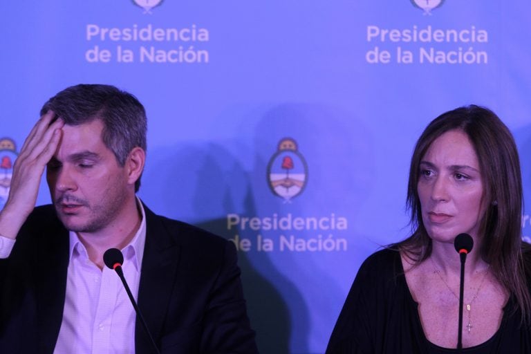 Marcos Peña y María Eugenia Vidal. (DYN)